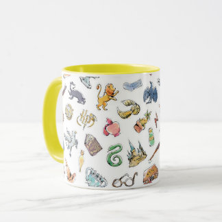 Taza Iconos de Harry Potter en acuarela