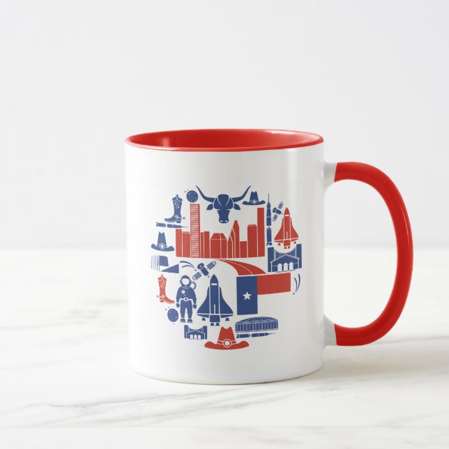 Taza Iconos de Houston Tejas (Derecha)