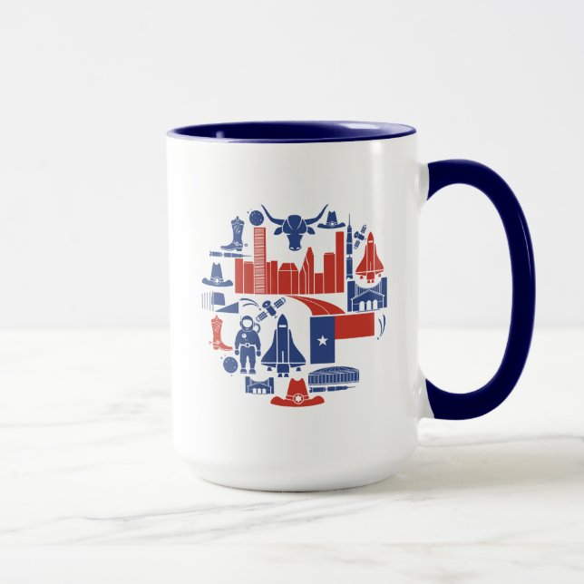 Taza Iconos de Houston Tejas (Derecha)