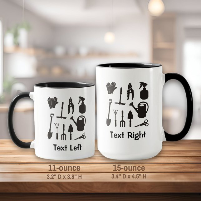 Taza Iconos de jardinería Silhouettes (Subido por el creador)
