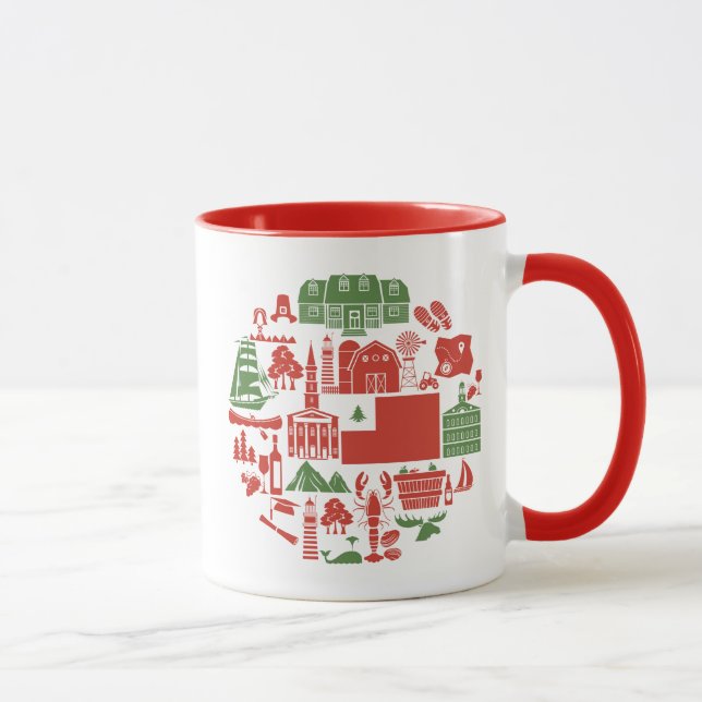 Taza Iconos de Nueva Inglaterra (Derecha)