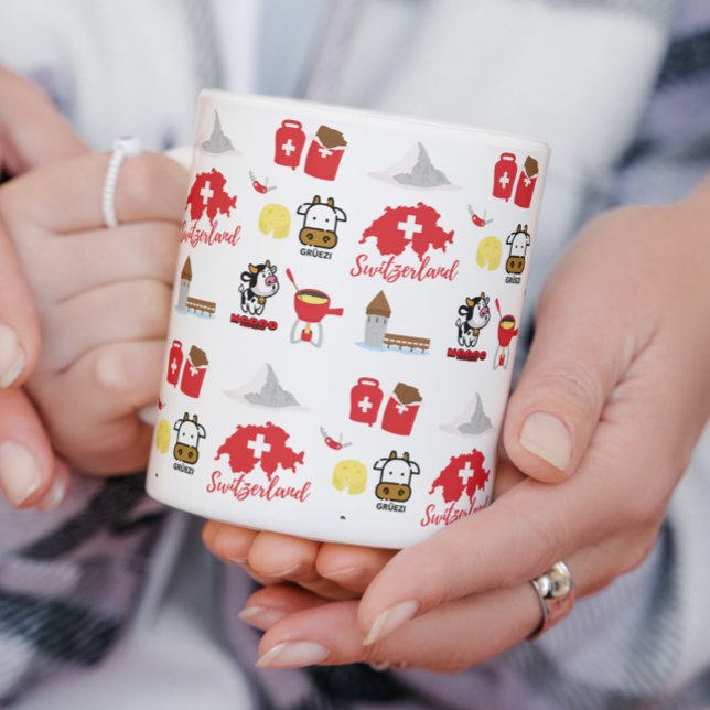 Taza Iconos de recuerdo suizos y suizos (Subido por el creador)