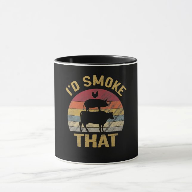 Taza Id Fumar ese gracioso regalo de parrillada para fu (Centro)