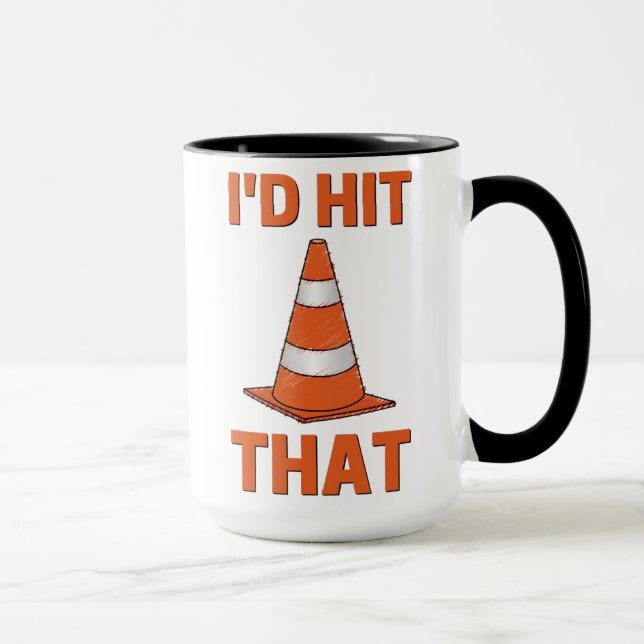 Taza I'd hit that funny autocross design orange cone (Derecha)