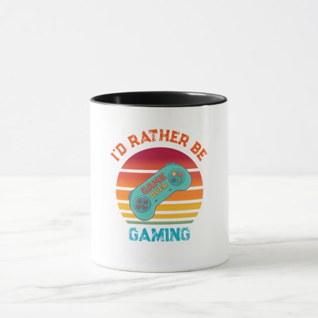 Taza Id Rather Be Gaming Retro Design (Centro)
