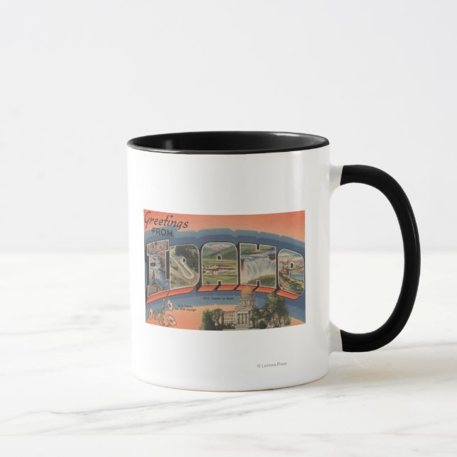 Taza Idaho (Capital Estatal/Flor) - Letra grande (Derecha)