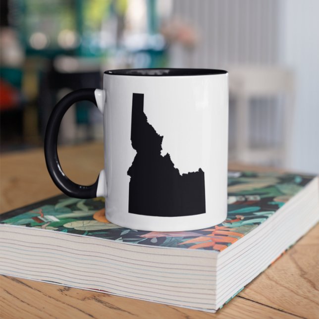 Taza Idaho en negro (Add text to create your own souvenir coffee cup.)