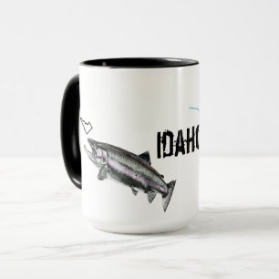 TAZA IDAHO STEELHEAD -AQUÍ PESCADO PESQUERO- GOLPEANDO 