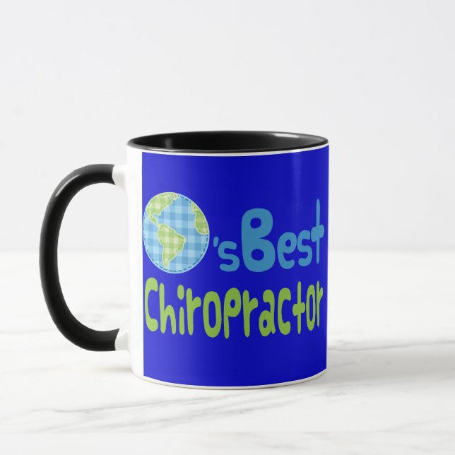 Taza Idea del regalo para el Chiropractor (mundos (Izquierda)