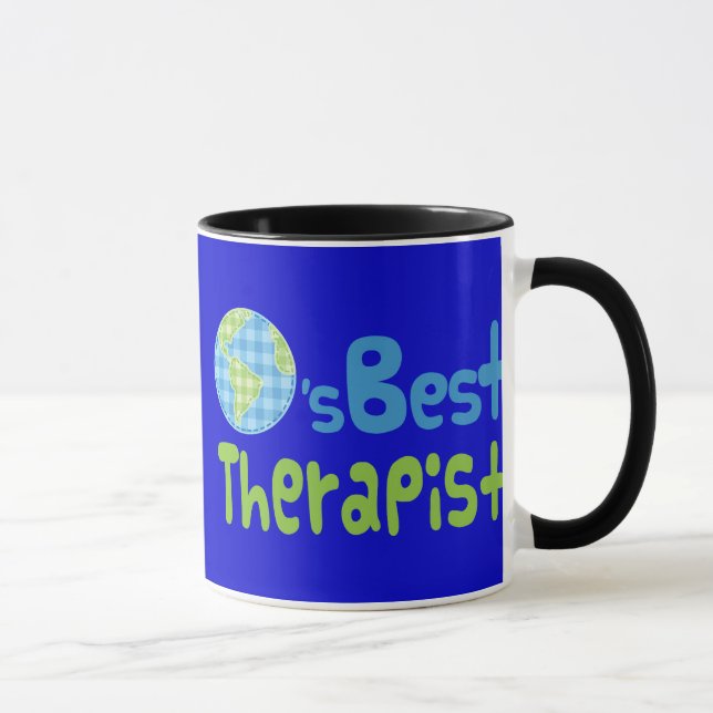 Taza Idea del regalo para el terapeuta (mundos mejores) (Derecha)