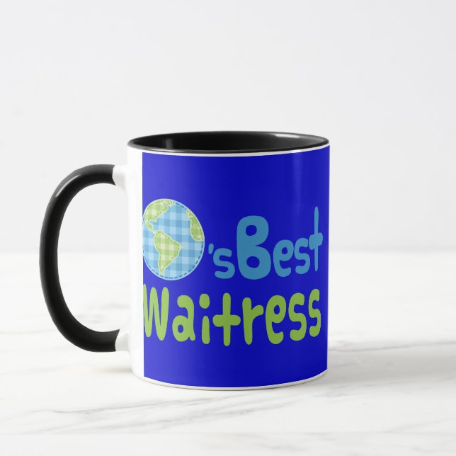 Taza Idea del regalo para la camarera (mundos mejores) (Izquierda)