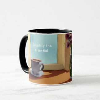 Taza Identificar la vida simple esencial con la tierra