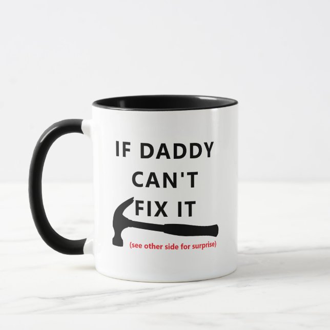 Taza If Dad Can't Fix It Mug - Funny Sarcastic Quote! (Izquierda)