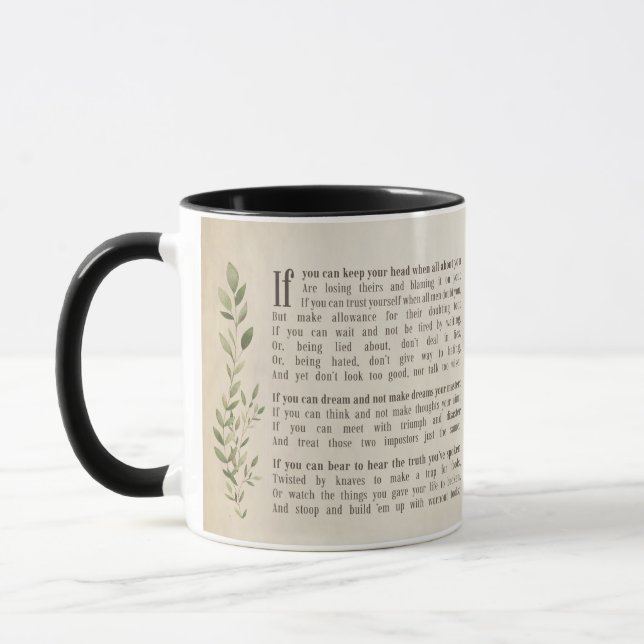 Taza IF, poema inspirado de Rudyard Kipling (Izquierda)