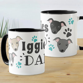 Taza Iggies Dog Dad Dad Italian Greyhound Cute Paws Per
