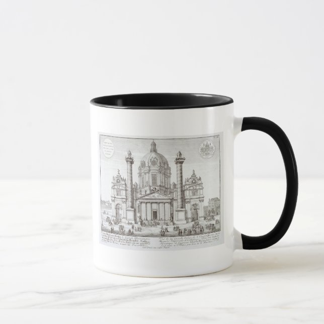 Taza Iglesia de St Charles Borromeo (1538-84), Viena, (Derecha)