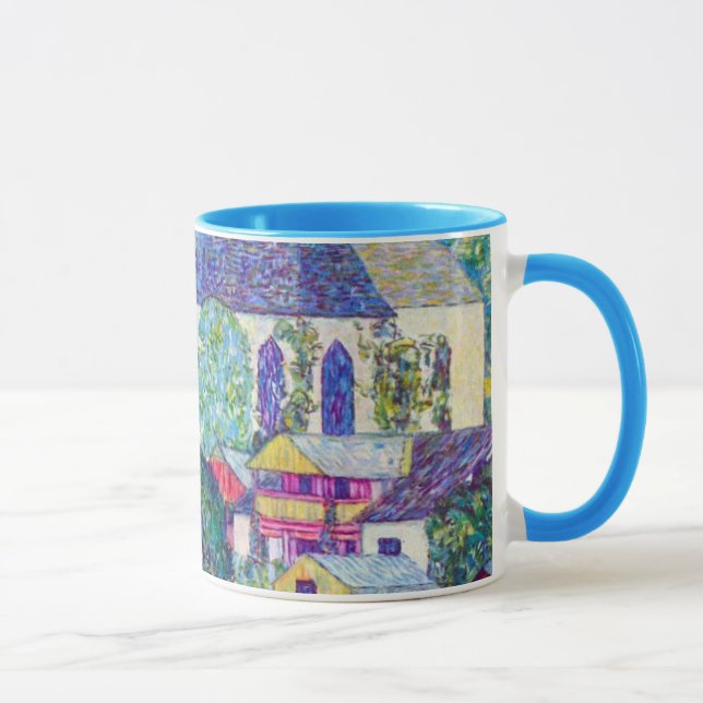 Taza Iglesia de St. Wolfgang, por Gustav Klimt, arte vi (Derecha)