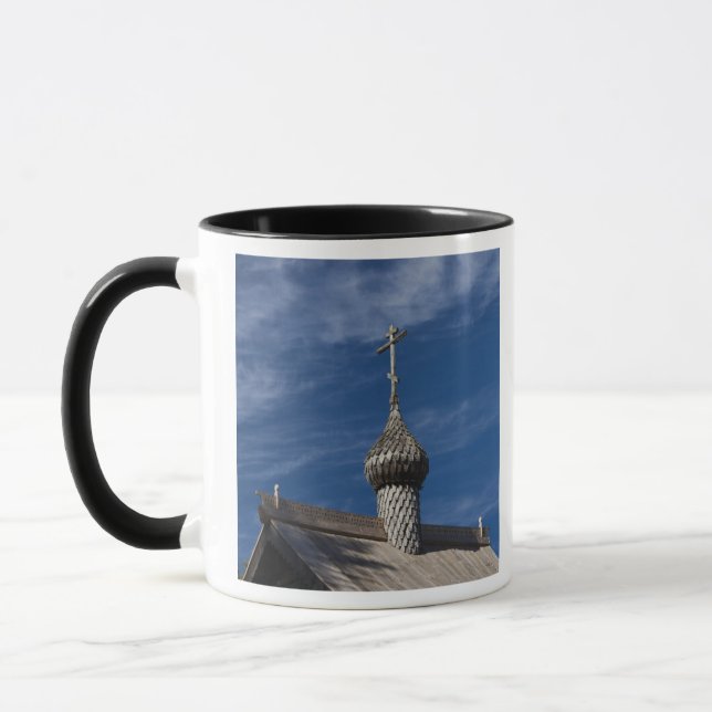 Taza iglesia ortodoxa rusa de madera tradicional (Izquierda)
