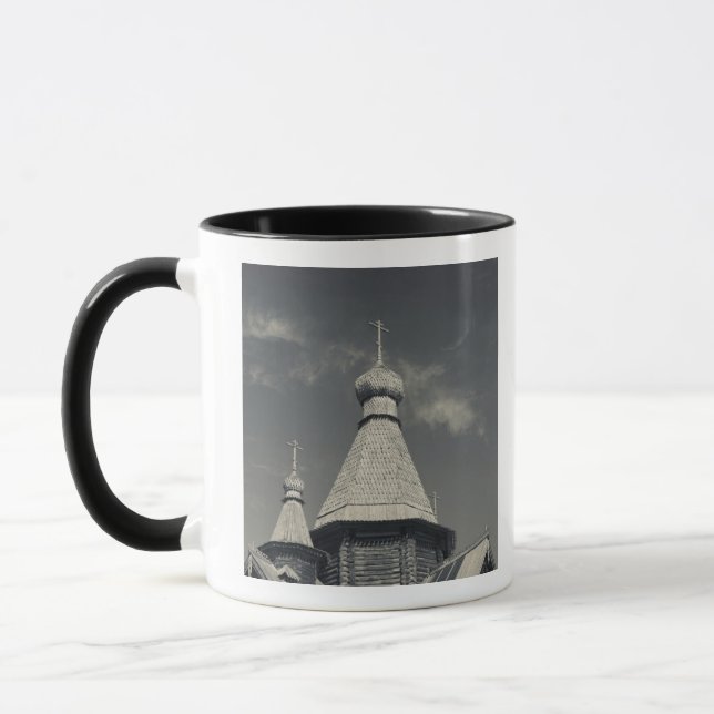 Taza Iglesia ortodoxa rusa de madera tradicional (Izquierda)