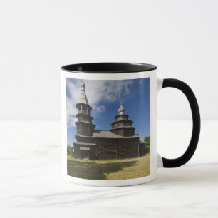 Taza iglesia ortodoxa rusa de madera tradicional