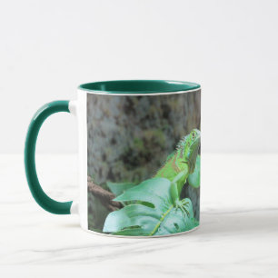 Taza iguana verde