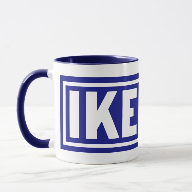 Taza Ike azul 1952 (Izquierda)