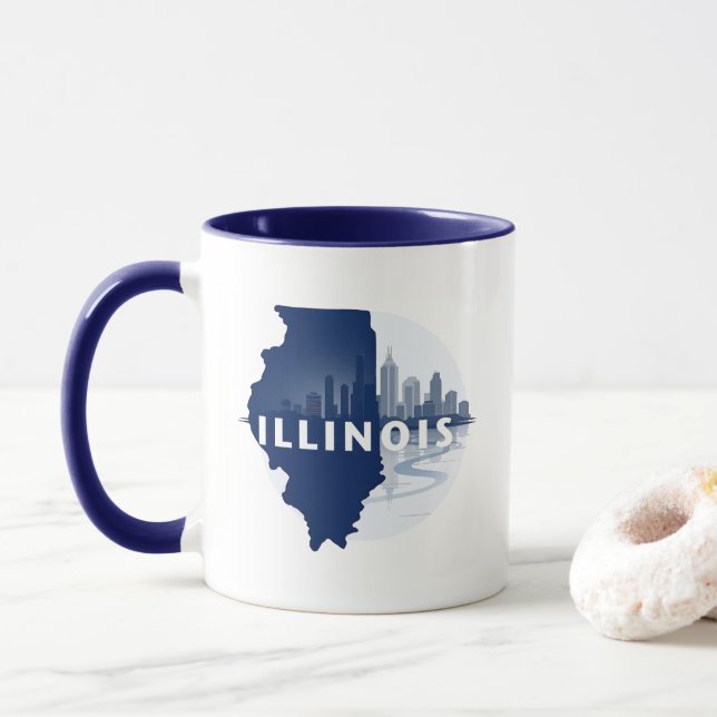 Taza Illinois Estados Unidos de América (Con donut)