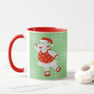 Taza illusima Ballerina Hippo Navidades Snowflakes Mug