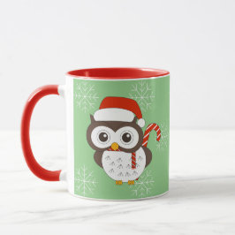 Taza illusima Sr Búho Copos de Nieve Navidad Verde Clar