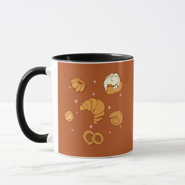 Taza Illustration of bread  (Izquierda)
