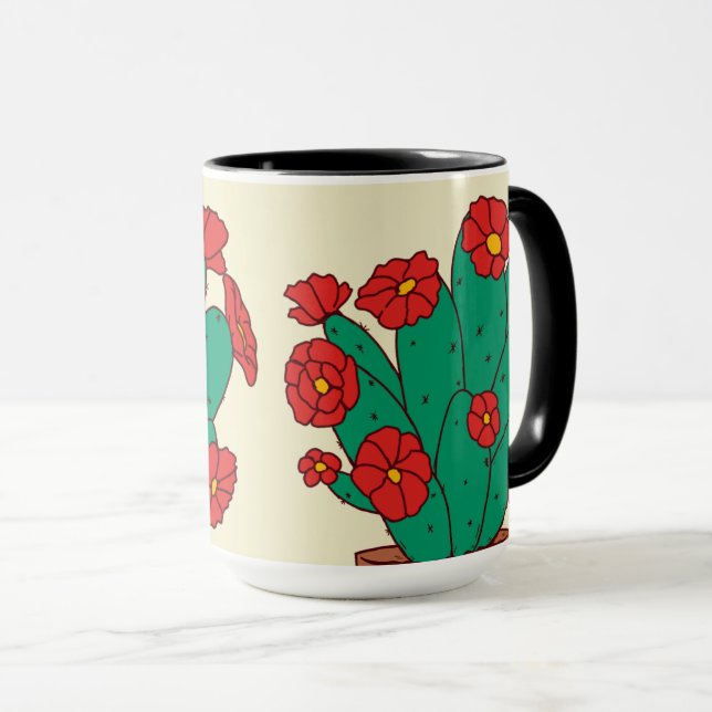 Taza Illustration of cacti  (Anverso derecho)