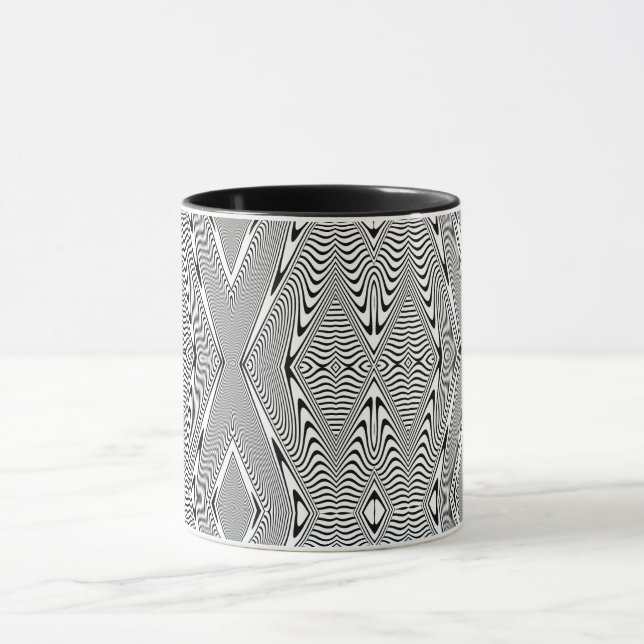 Taza Ilusión óptica 11 Diseño abstracto (Centro)