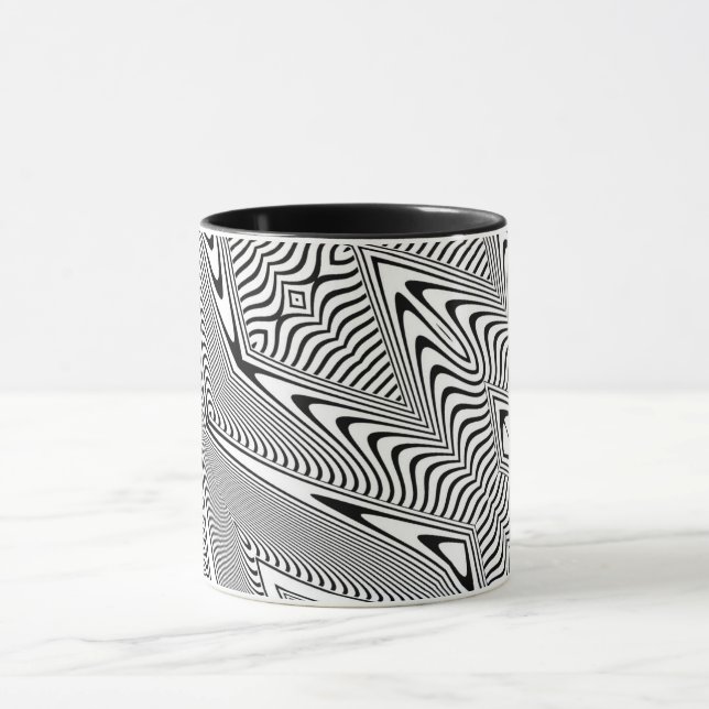 Taza Ilusión óptica 14 Diseño abstracto (Centro)