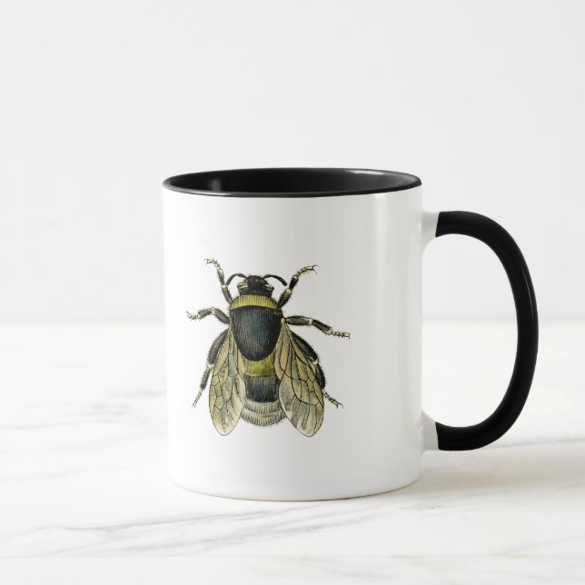 Taza Ilustracion antiguo de la abeja (Derecha)