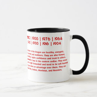 TAZA ILUSTRACION CHINO DEL DRAGÓN PAPERCUT DEL ZODIACO