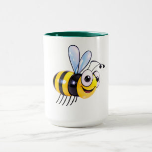 Taza Ilustración de abeja con encanto simple