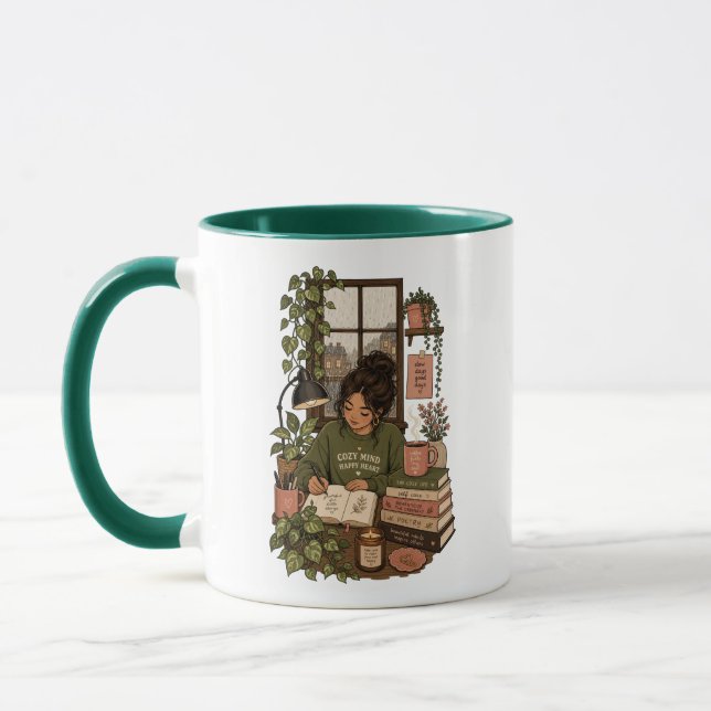 Taza Ilustración de Autocuidado Cottagecore (Izquierda)