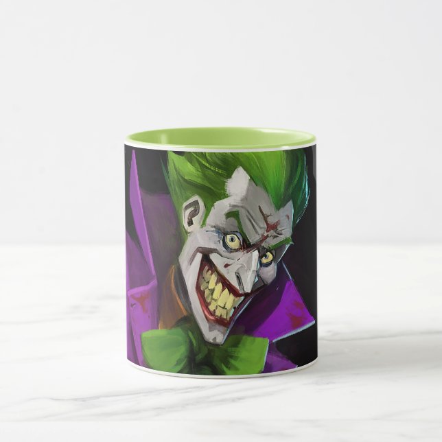 Taza Ilustracion de bromista de crisis infinita (Centro)