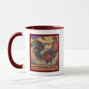 Taza Ilustracion de campo retro de la colección de gran