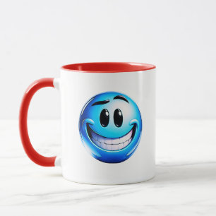 Taza Ilustración de Cara de Emoji Sonriente