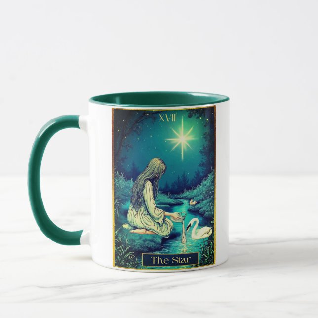 Taza Ilustración de Carta de Tarot, La Estrella (Izquierda)