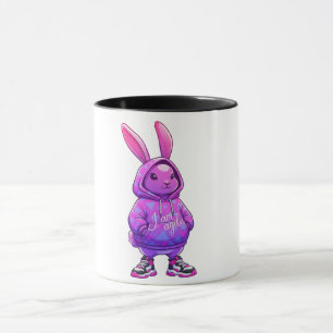 Taza Ilustracion de Conejo Cuto   Personalizado Bunny C
