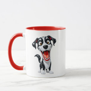 Taza Ilustración de dibujos animados de dálmata sonrien