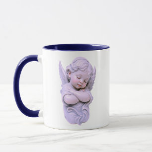 Taza Ilustración de escultura de ángel durmiente