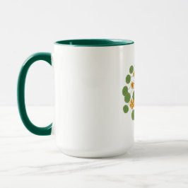 Taza Ilustración de Flor de Nasturcia Vintage Naturalez