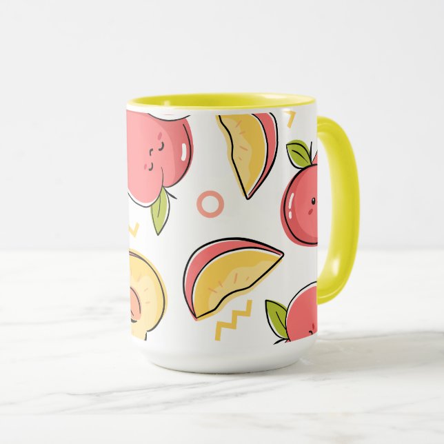 Taza Ilustración de Frutas Arte (Anverso derecho)