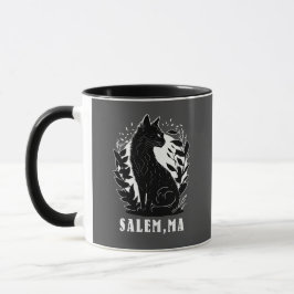 Taza Ilustracion de gato negro | Salem