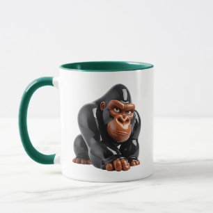 Taza Ilustración de Gorila Adorable
