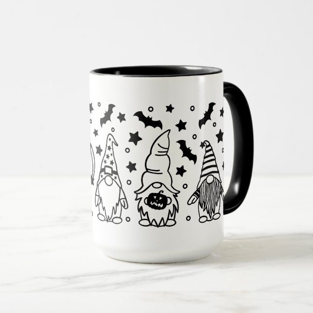 Taza Ilustracion de Halloween de Gnomes Bats Bumkins (Anverso derecho)