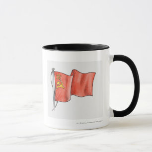 Taza Ilustracion de la bandera soviética